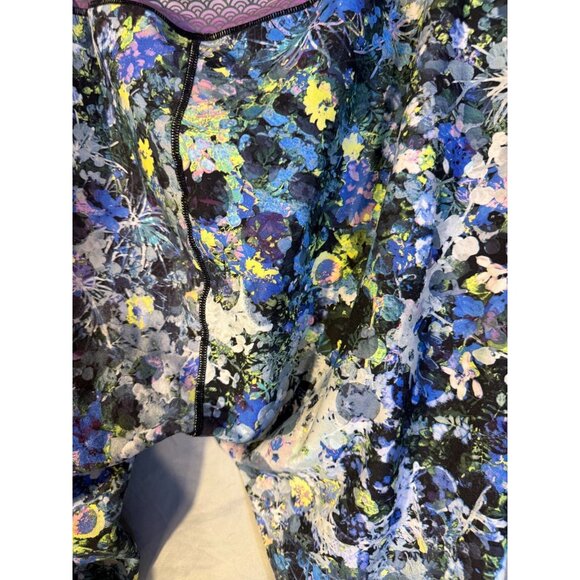 Nanette Lepore Yogi Stretch Pants Purple Boho Pattern Womens Plus Size 3X Active - Picture 2 of 3